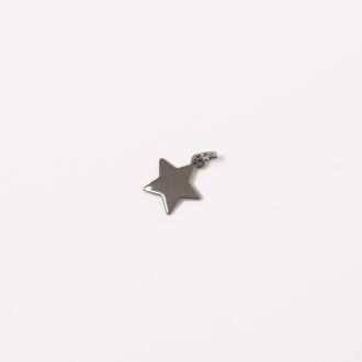 1,5cm Stern Anhänger gunmetal