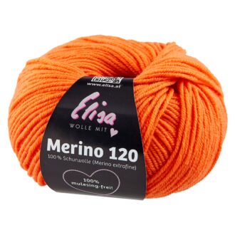 Elisa Wolle Merino 120, 50g - ORANGE - 7235